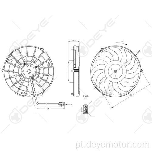 Ventilador de refrigeração do radiador para OPEL COMBO CORSA B